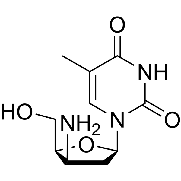 1-(3-Beta-amino-2,3-dideoxy-beta-d-threopenta-furanosyl)thymine 73971-79-6
